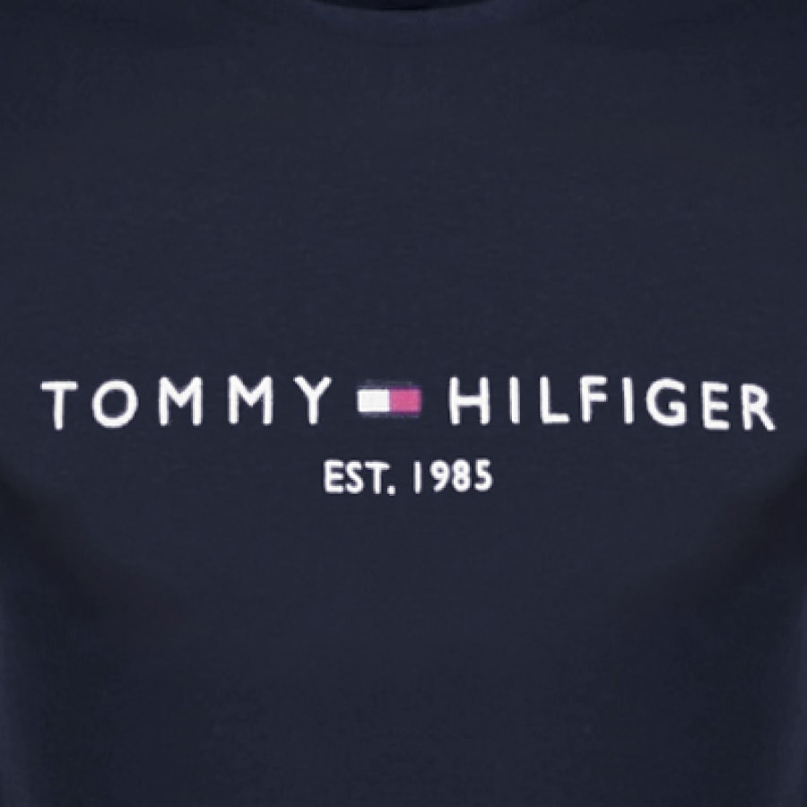 Alternative Image for ProductTommy Hilfiger Logo T Shirt Navy3